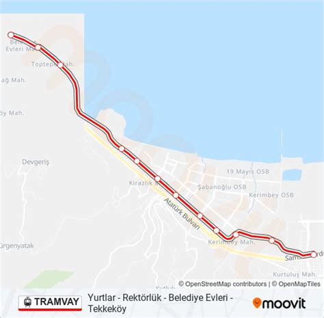 samsun tekkeköy tramvay hattı